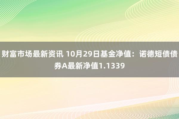 财富市场最新资讯 10月29日基金净值：诺德短债债券A最新净值1.1339