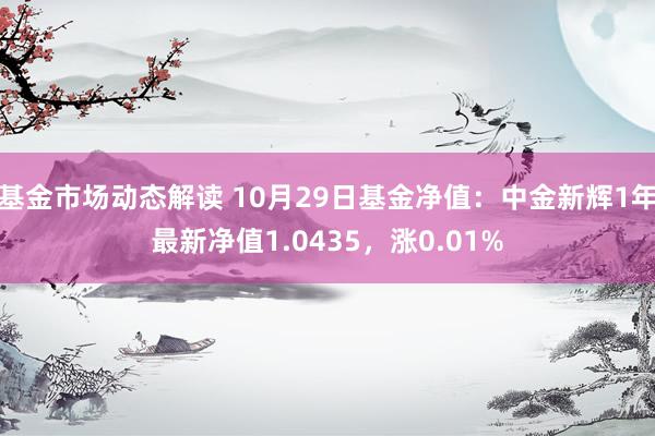 基金市场动态解读 10月29日基金净值：中金新辉1年最新净值1.0435，涨0.01%