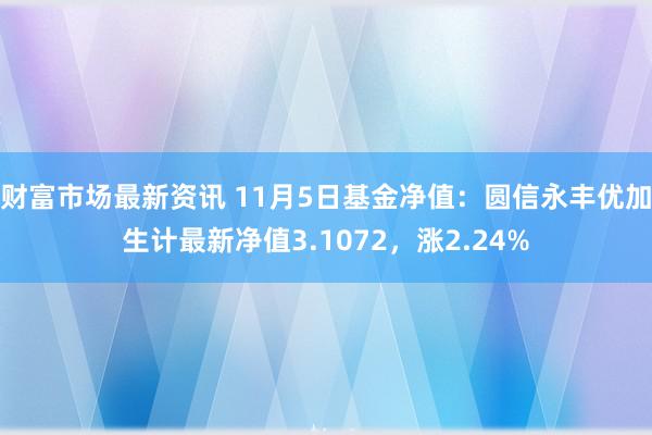 财富市场最新资讯 11月5日基金净值：圆信永丰优加生计最新净值3.1072，涨2.24%