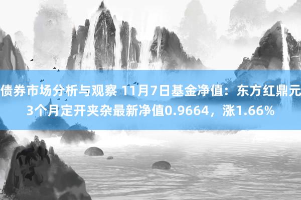 债券市场分析与观察 11月7日基金净值：东方红鼎元3个月定开夹杂最新净值0.9664，涨1.66%