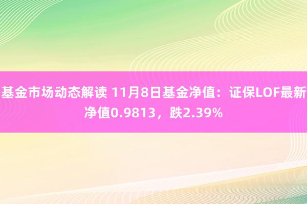 基金市场动态解读 11月8日基金净值：证保LOF最新净值0.9813，跌2.39%