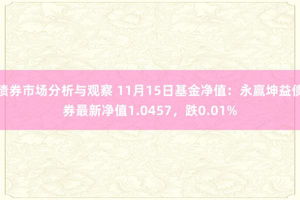 债券市场分析与观察 11月15日基金净值：永赢坤益债券最新净值1.0457，跌0.01%