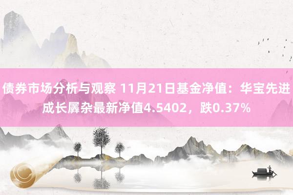 债券市场分析与观察 11月21日基金净值：华宝先进成长羼杂最新净值4.5402，跌0.37%