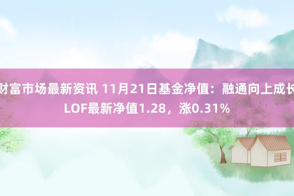 财富市场最新资讯 11月21日基金净值：融通向上成长LOF最新净值1.28，涨0.31%