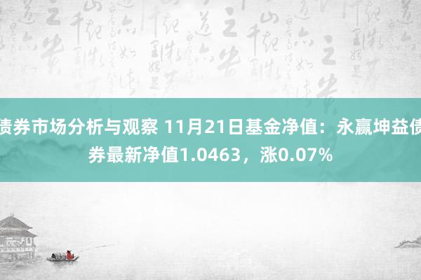 债券市场分析与观察 11月21日基金净值：永赢坤益债券最新净值1.0463，涨0.07%