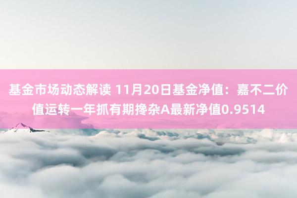 基金市场动态解读 11月20日基金净值：嘉不二价值运转一年抓有期搀杂A最新净值0.9514