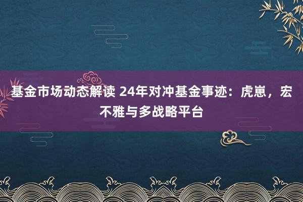 基金市场动态解读 24年对冲基金事迹：虎崽，宏不雅与多战略平台