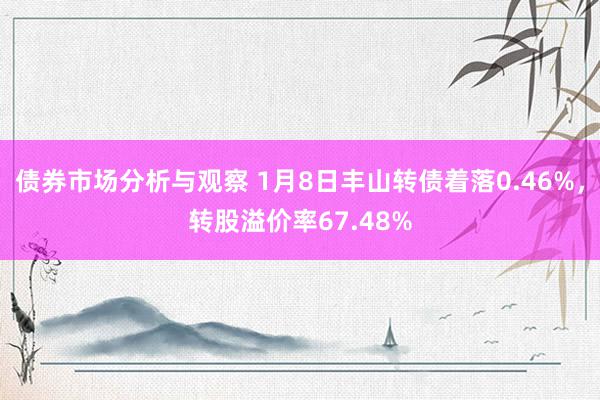 债券市场分析与观察 1月8日丰山转债着落0.46%，转股溢价率67.48%