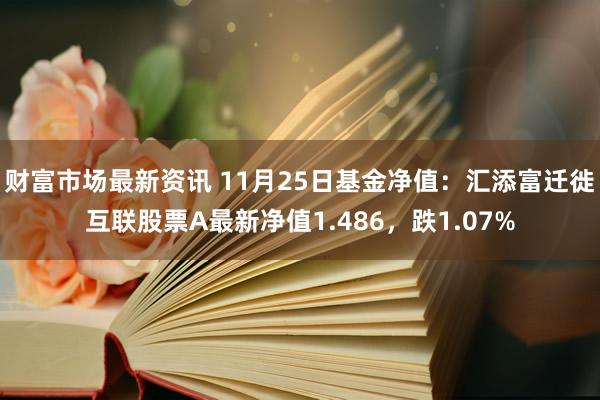 财富市场最新资讯 11月25日基金净值：汇添富迁徙互联股票A最新净值1.486，跌1.07%