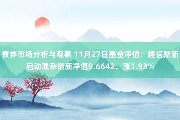 债券市场分析与观察 11月27日基金净值：建信鼎新启动混杂最新净值0.6642，涨1.93%